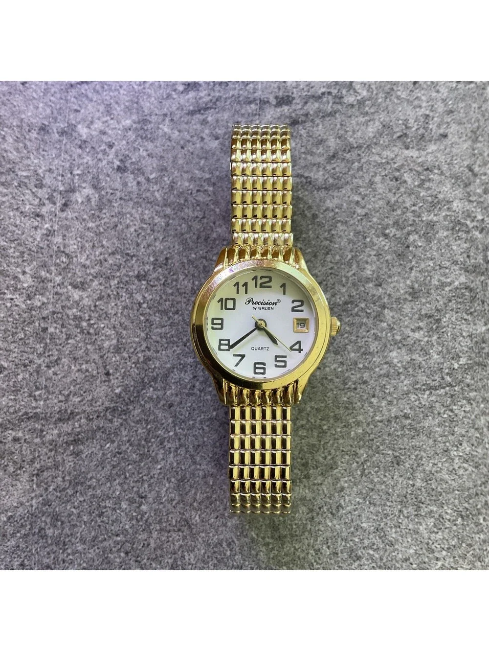 Beautiful Vintage Gruen Womens Watch 25mm Gold Tone Case And Expansion Band B-Y